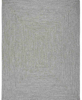 Cream Charcoal Braided Faux Jute Outdoor Rug - Ornate Home