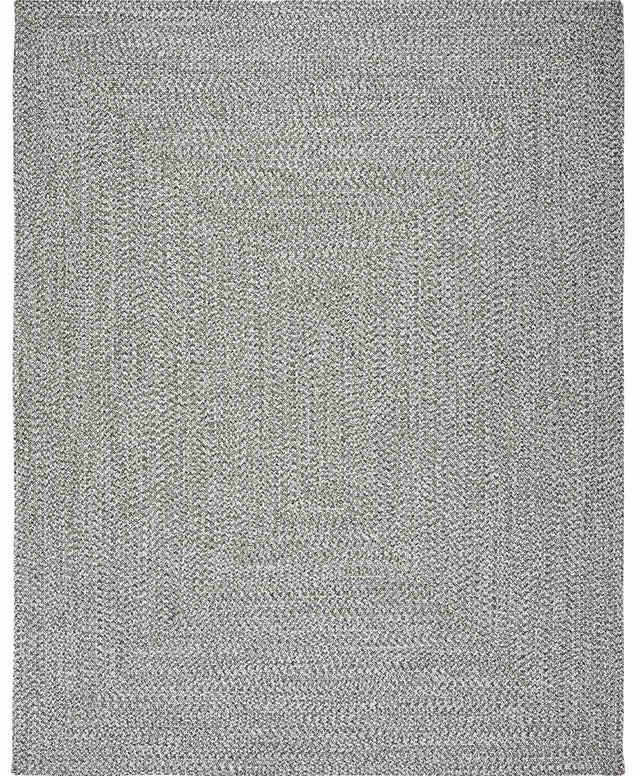 Cream Charcoal Braided Faux Jute Outdoor Rug - Ornate Home