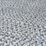 Cream Charcoal Braided Faux Jute Outdoor Rug - Ornate Home
