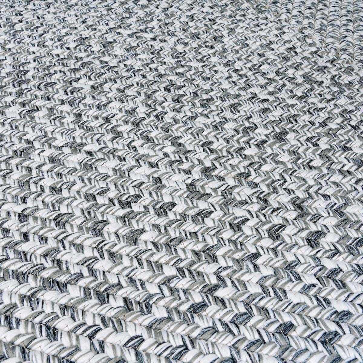 Cream Charcoal Braided Faux Jute Outdoor Rug - Ornate Home
