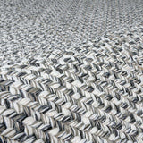 Cream Charcoal Braided Faux Jute Outdoor Rug - Ornate Home