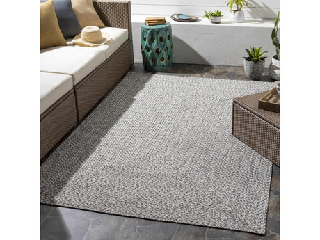 Cream Charcoal Braided Faux Jute Rug - Ornate Home