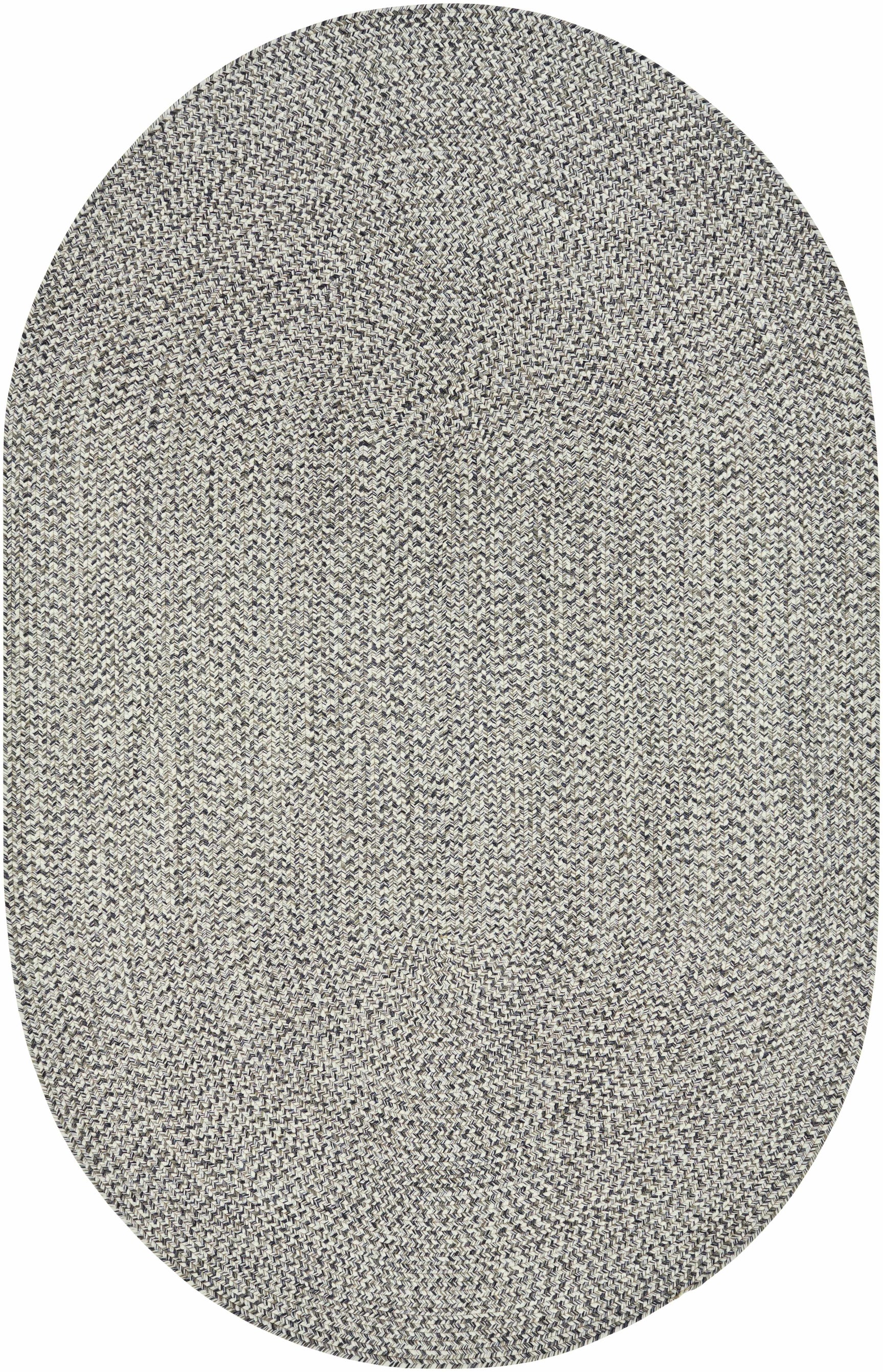 Cream Charcoal Braided Faux Jute Rug - Ornate Home