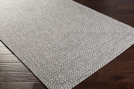 Cream Charcoal Braided Faux Jute Rug - Ornate Home