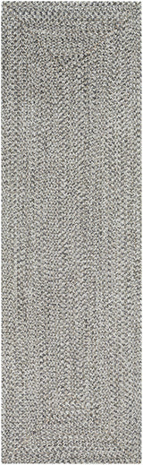 Cream Charcoal Braided Faux Jute Rug - Ornate Home