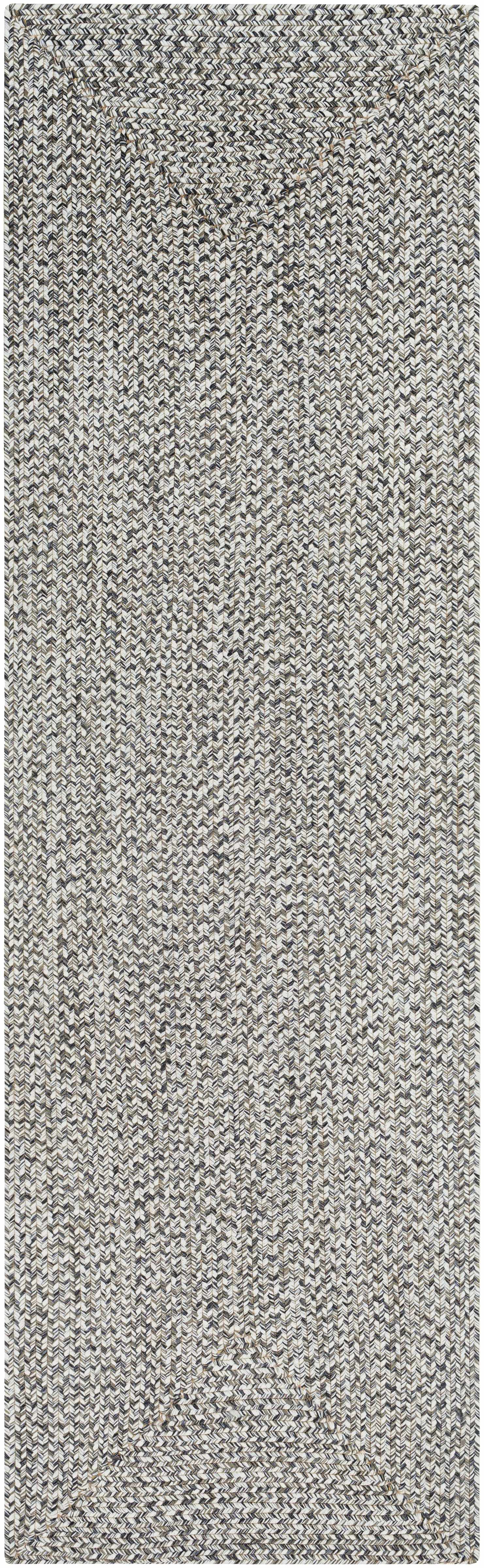 Cream Charcoal Braided Faux Jute Rug - Ornate Home