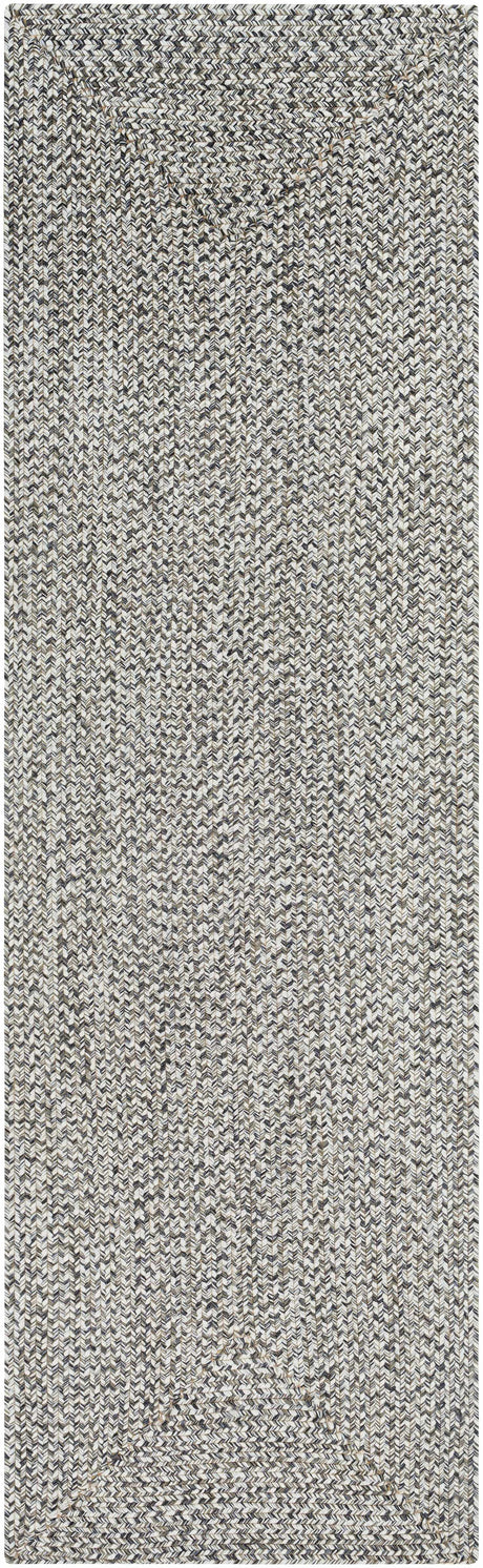 Cream Charcoal Braided Faux Jute Rug - Ornate Home