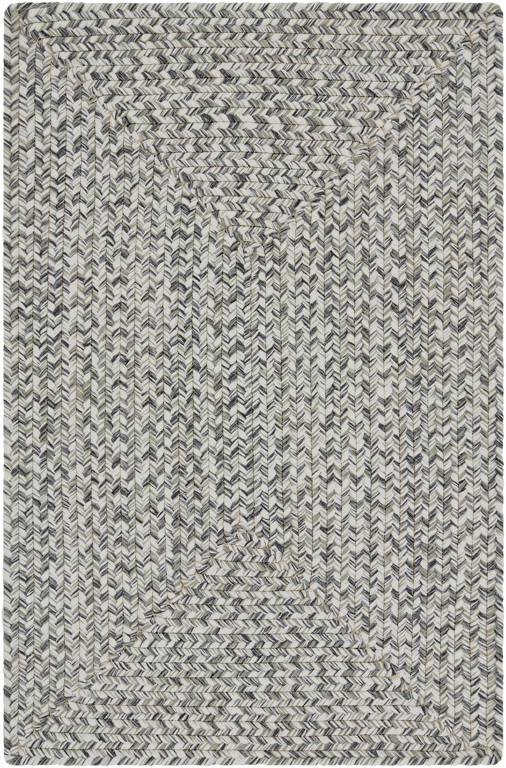 Cream Charcoal Braided Faux Jute Rug - Ornate Home