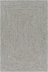 Cream Charcoal Braided Faux Jute Rug - Ornate Home
