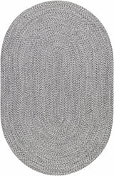Cream Charcoal Braided Faux Jute Rug - Ornate Home