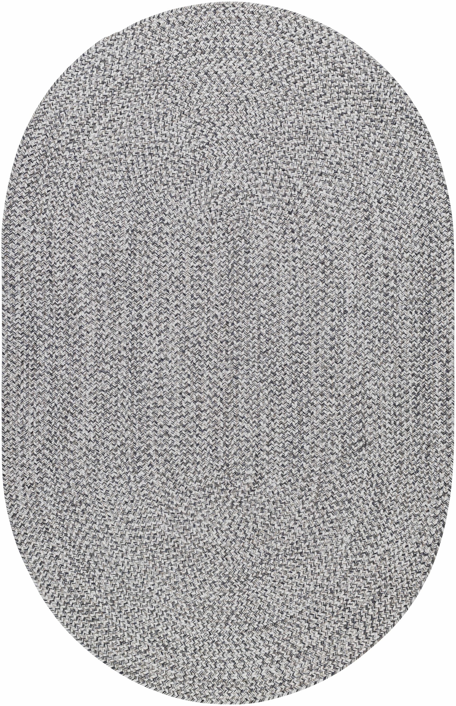 Cream Charcoal Braided Faux Jute Rug - Ornate Home