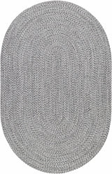 Cream Charcoal Braided Faux Jute Rug - Ornate Home