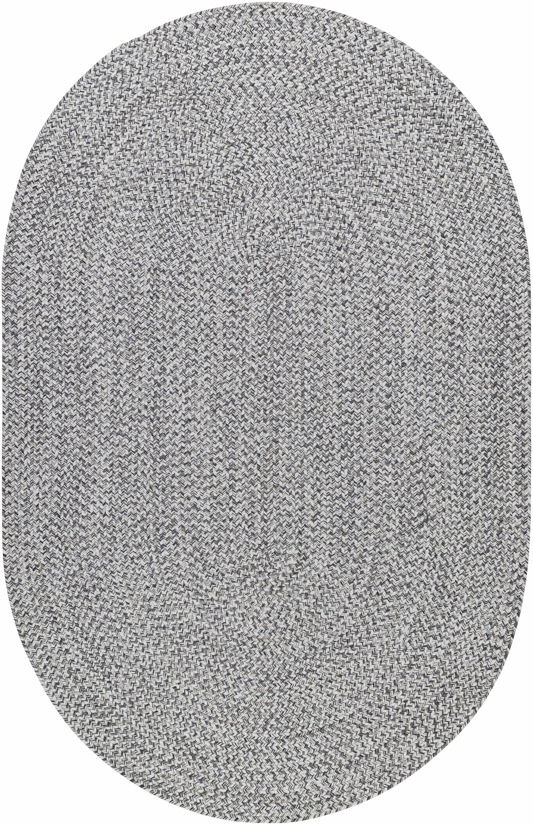 Cream Charcoal Braided Faux Jute Rug - Ornate Home