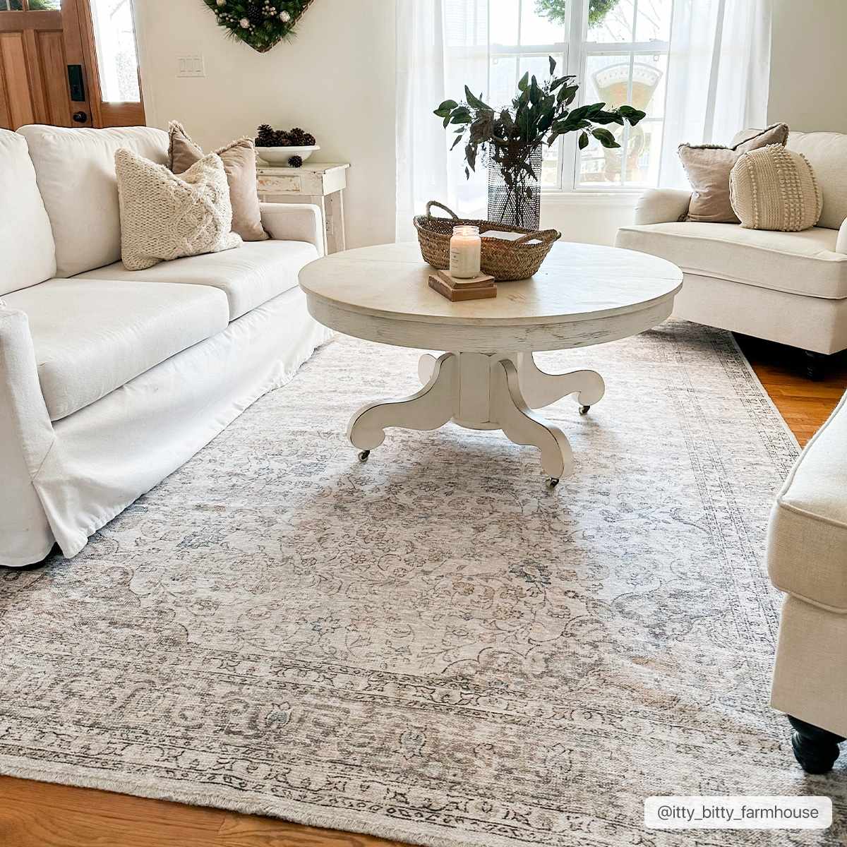Cream Holi-2301 Washable Area Rug - Ornate Home
