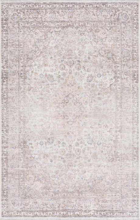 Cream Holi-2301 Washable Area Rug - Ornate Home
