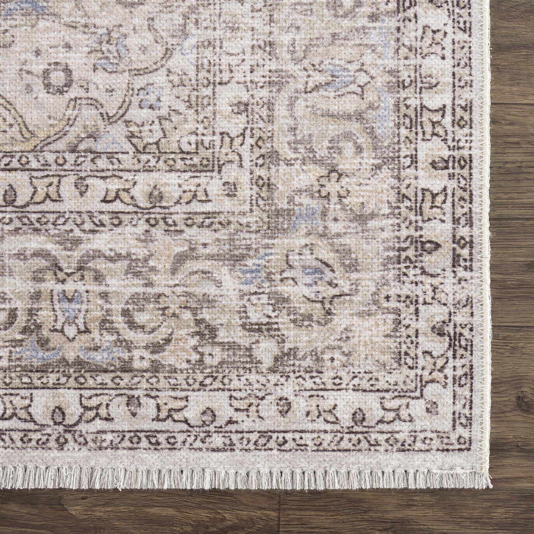 Cream Holi-2301 Washable Area Rug - Ornate Home