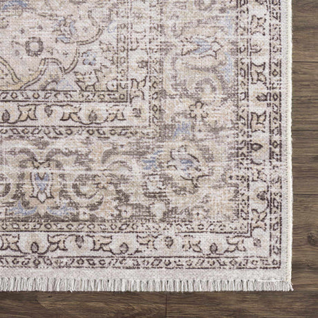 Cream Holi-2301 Washable Area Rug - Ornate Home