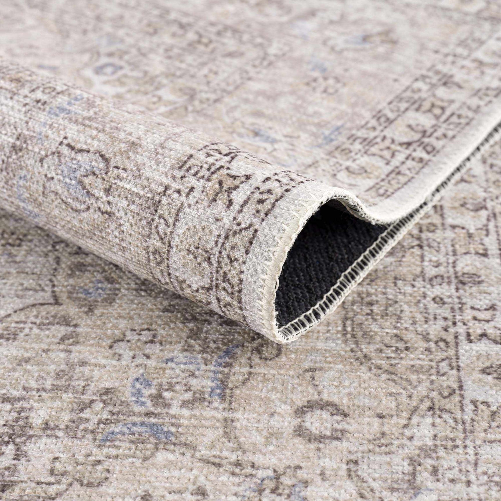 Cream Holi-2301 Washable Area Rug - Ornate Home