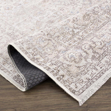 Cream Holi-2301 Washable Area Rug - Ornate Home