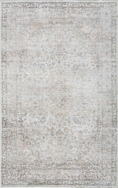 Cream Holi-2301 Washable Area Rug - Ornate Home