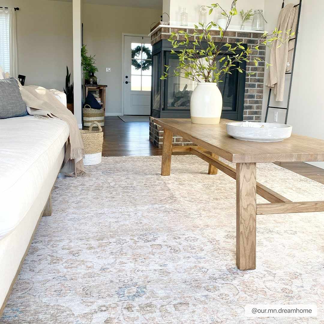 Cream Holi-2301 Washable Area Rug - Ornate Home