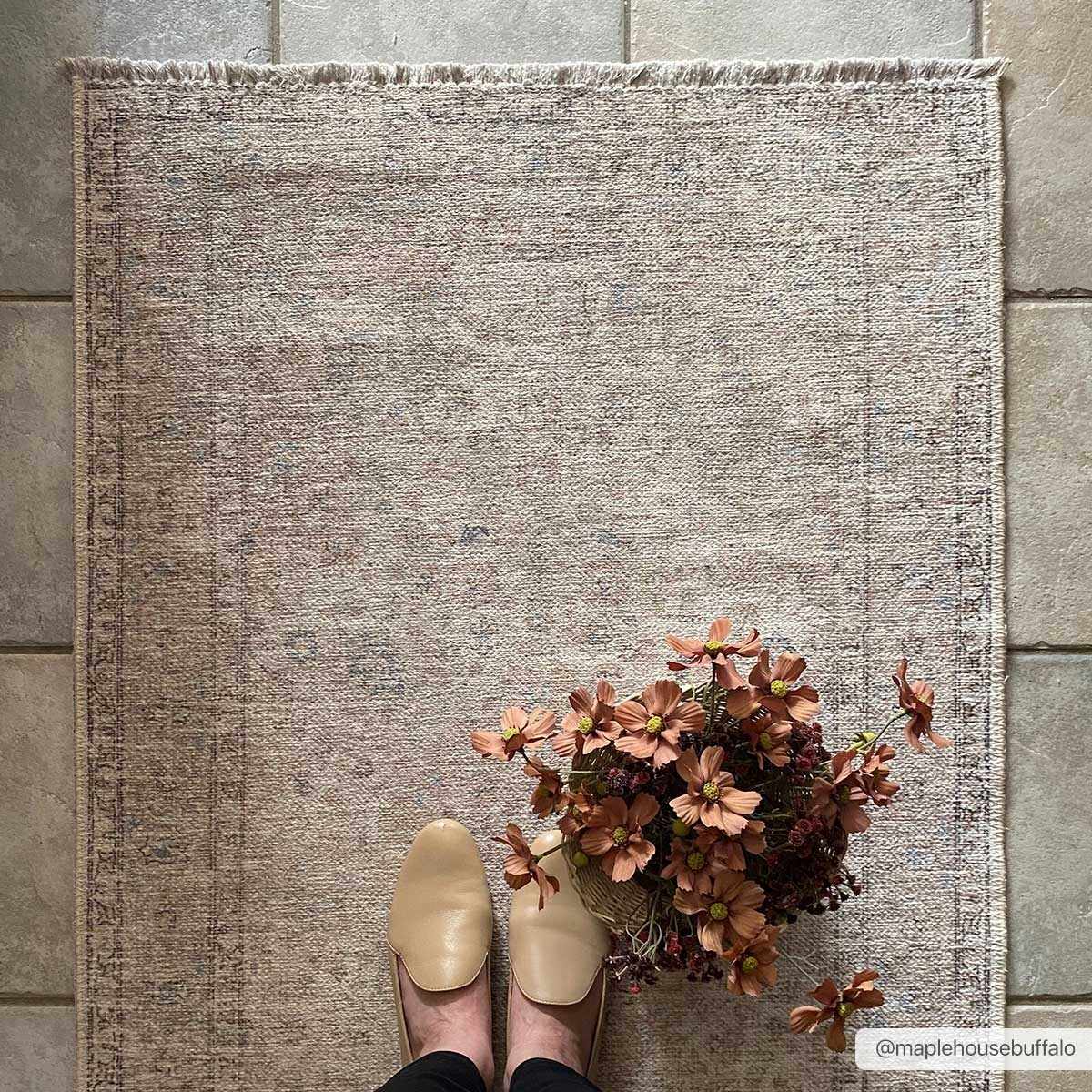 Cream Holi-2301 Washable Area Rug - Ornate Home