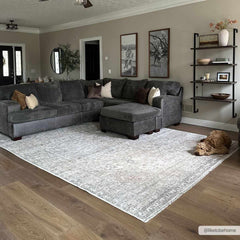 Cream Holi-2301 Washable Area Rug - Ornate Home