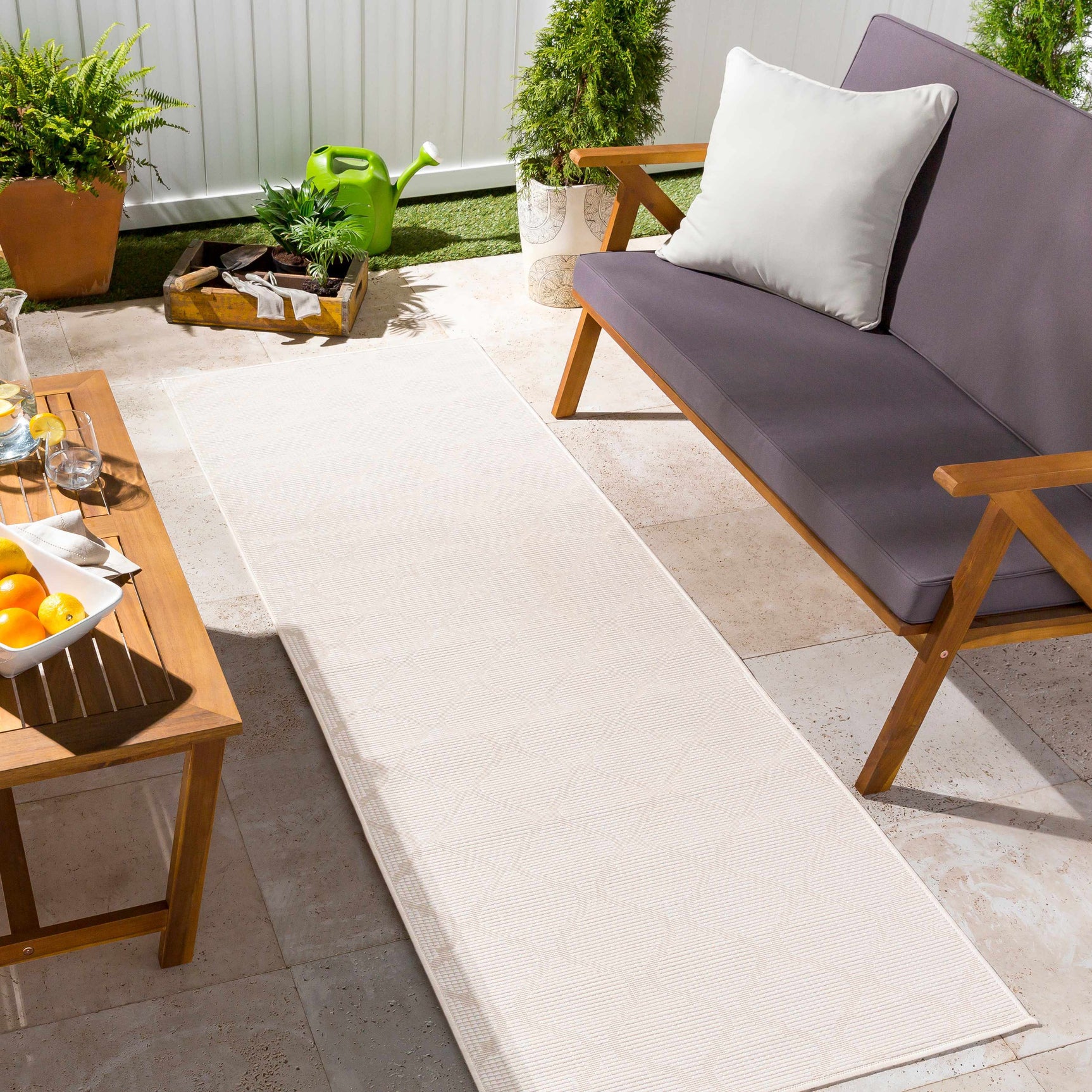 Cream Moolap Outdoor Rug - Clearance - Ornate Home