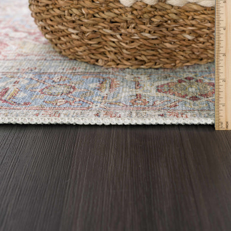 Cream Rust Leeston Vintage Washable Area Rug - Clearance - Ornate Home