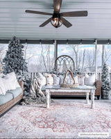 Cream Rust Leeston Washable Rug - Clearance - Ornate Home