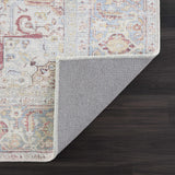 Cream Rust Leeston Washable Rug - Clearance - Ornate Home
