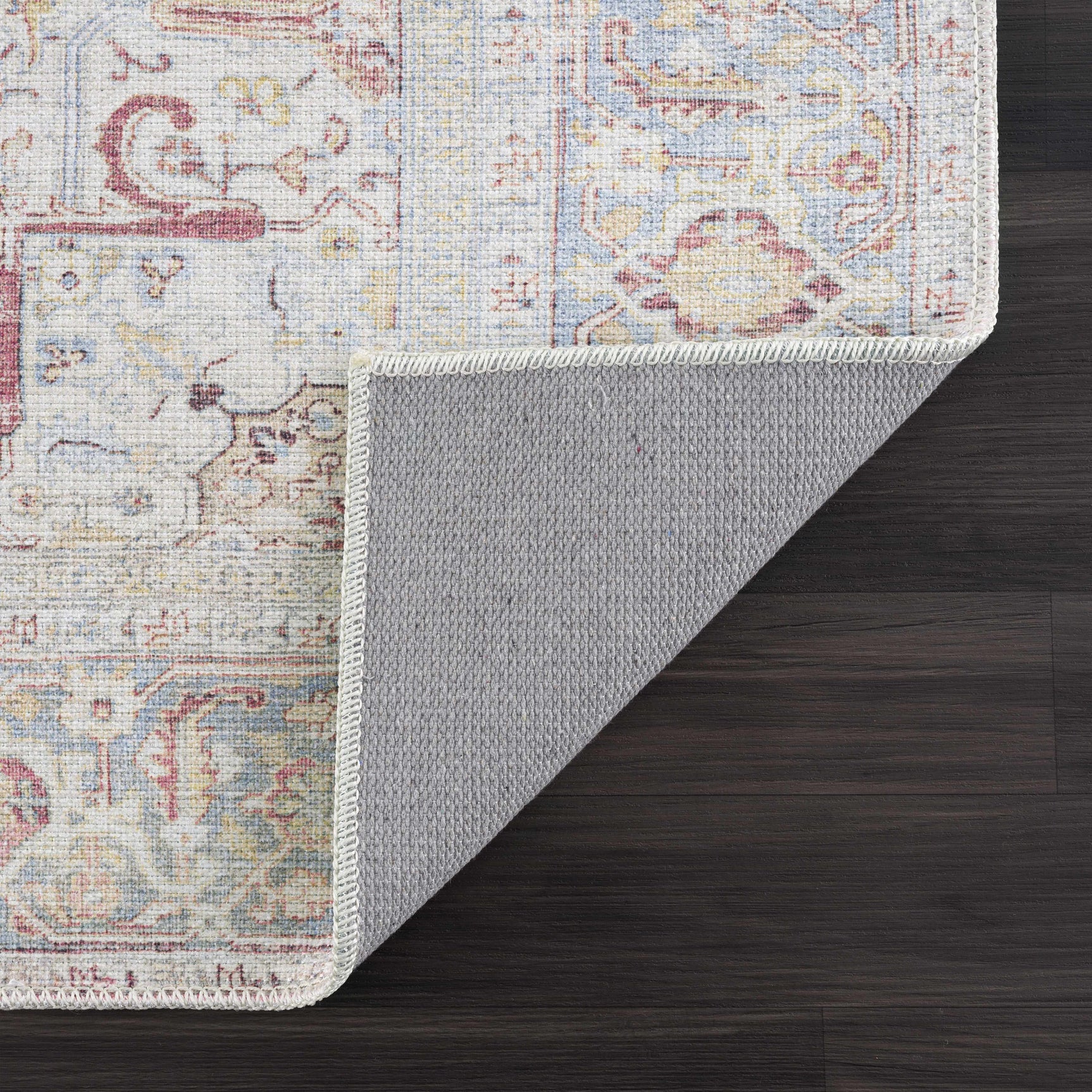 Cream Rust Leeston Washable Rug - Clearance - Ornate Home