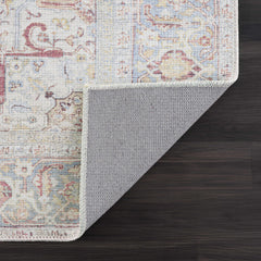Cream Rust Leeston Washable Rug - Clearance - Ornate Home