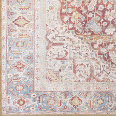 Cream Rust Leeston Washable Rug - Clearance - Ornate Home
