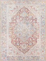 Cream Rust Leeston Washable Rug - Clearance - Ornate Home