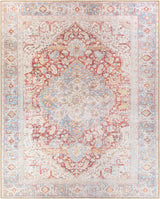 Cream Rust Leeston Washable Rug - Clearance - Ornate Home