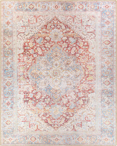 Cream Rust Leeston Washable Rug - Clearance - Ornate Home