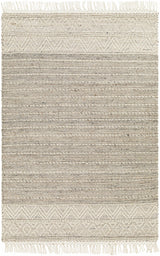 Cream Veruela Wool Blend Braided Tassel Area Rug - Clearance - Ornate Home