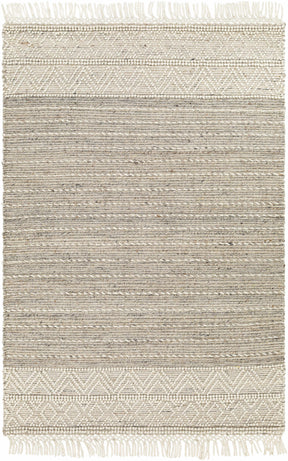 Cream Veruela Wool Blend Braided Tassel Area Rug - Clearance - Ornate Home