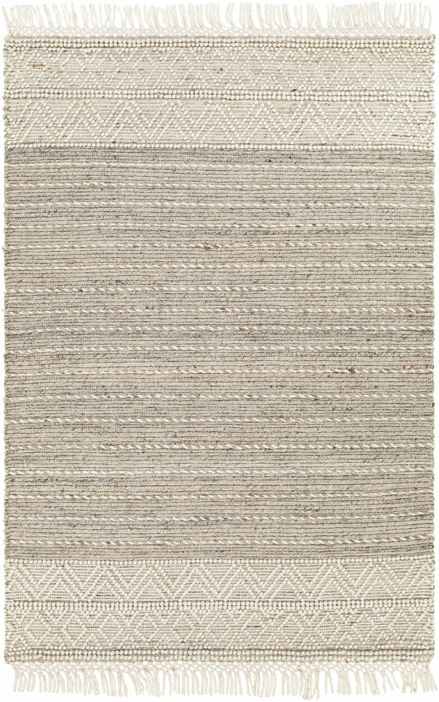 Cream Veruela Wool Blend Braided Tassel Area Rug - Clearance - Ornate Home