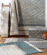 Cream Veruela Wool Blend Braided Tassel Area Rug - Clearance - Ornate Home