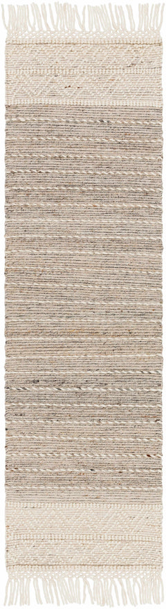 Cream Veruela Wool Blend Braided Tassel Area Rug - Clearance - Ornate Home