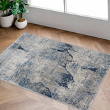 Creighton Blue Marble Textured Luxe Rug - Ornate Home