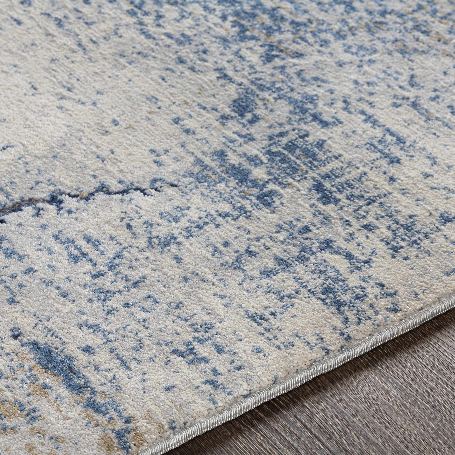 Creighton Blue Marble Textured Luxe Rug - Ornate Home