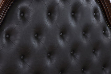 Cremona Dark Cherry Queen Leatherette Bed - Ornate Home