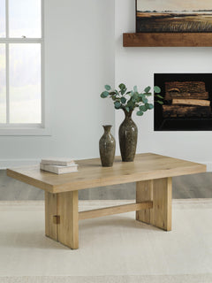 Crendlin Light Brown Rectangular Cocktail Table - Ornate Home