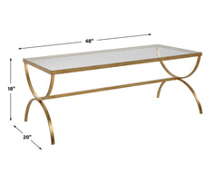 Crescent Gold Coffee Table - Ornate Home