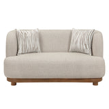 Crescent Taupe Loveseat - Ornate Home