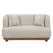 Crescent Taupe Loveseat - Ornate Home