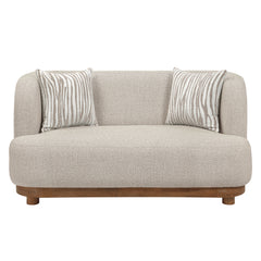 Crescent Taupe Loveseat - Ornate Home